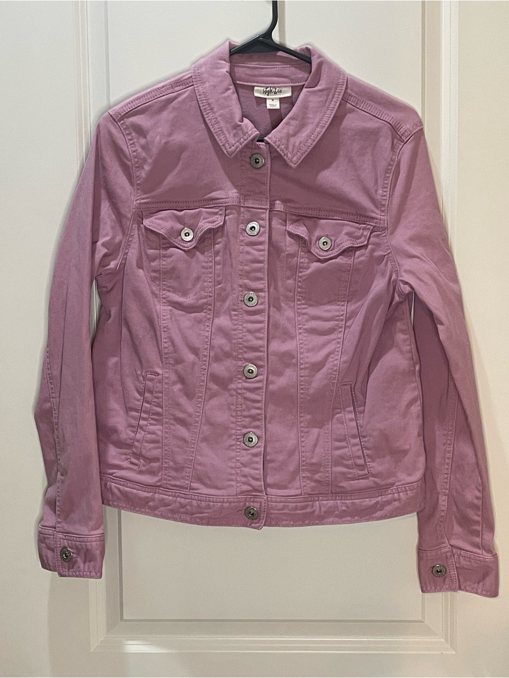 Style & Co. Mauve Pink Denim Jacket with Stretch M